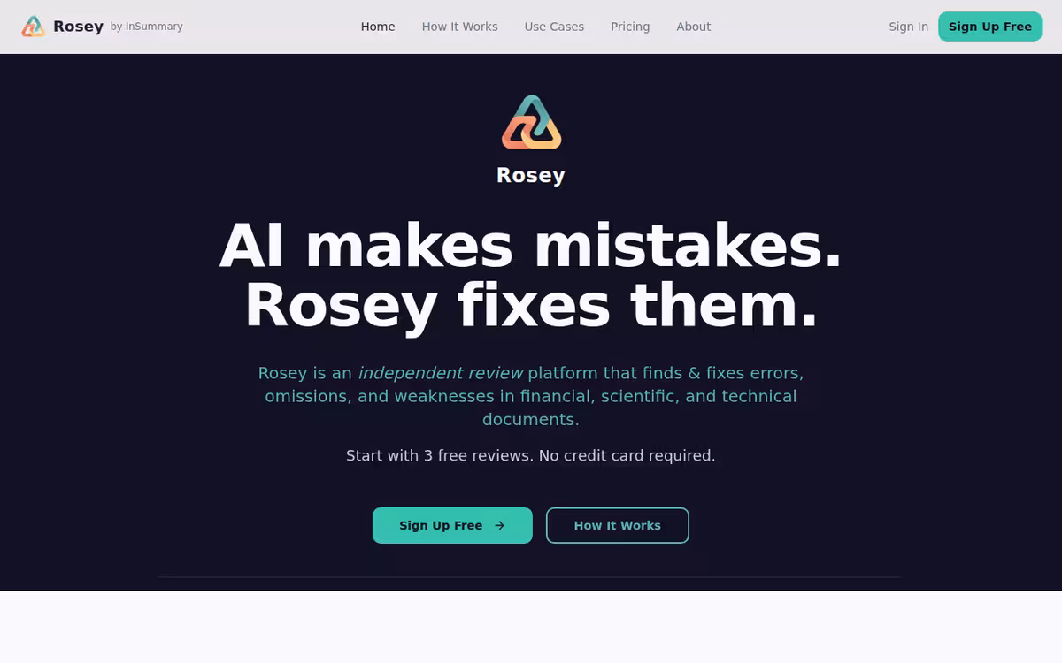 InSummary homepage screenshot