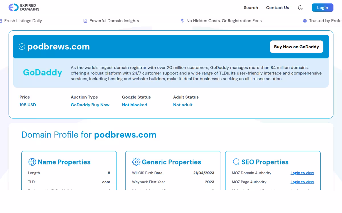 Podbrews homepage screenshot
