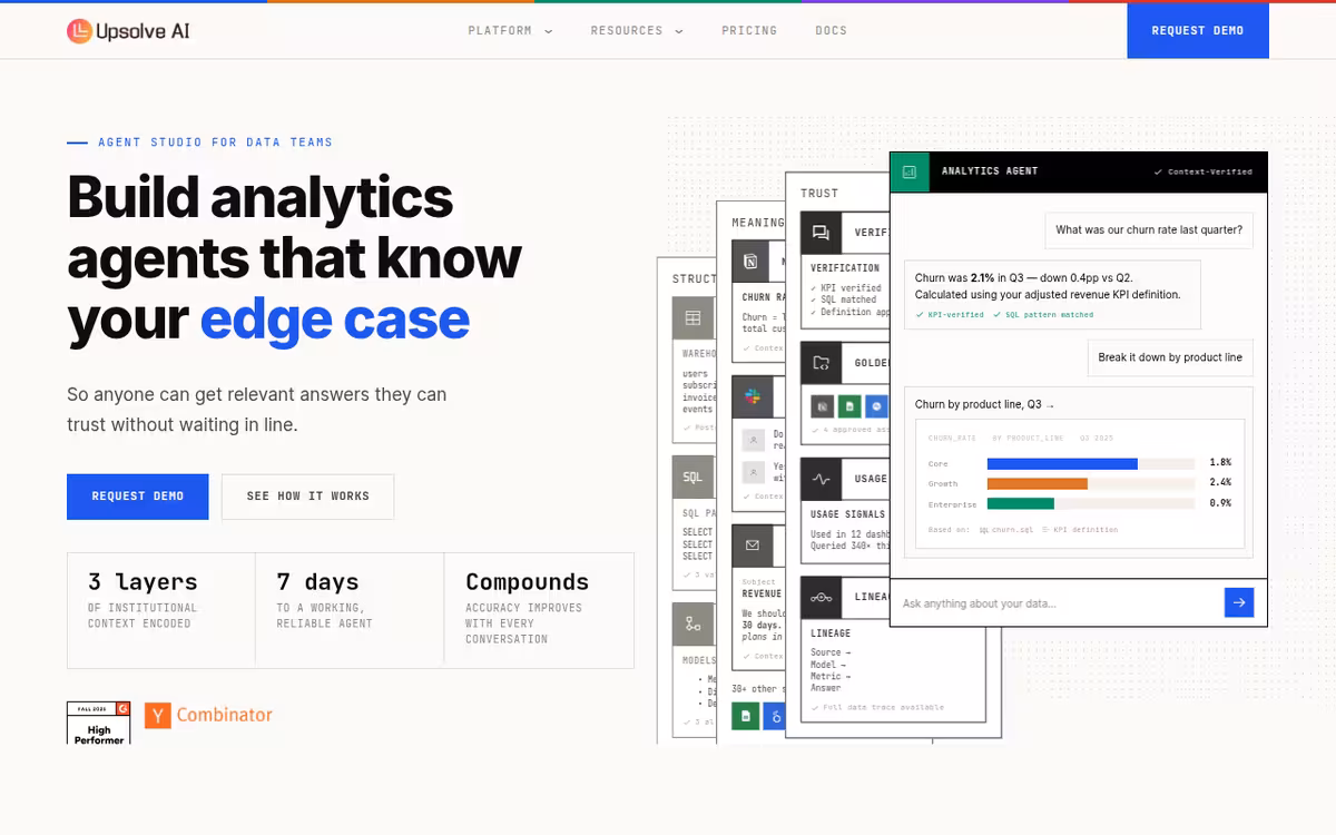 Upsolve AI homepage screenshot