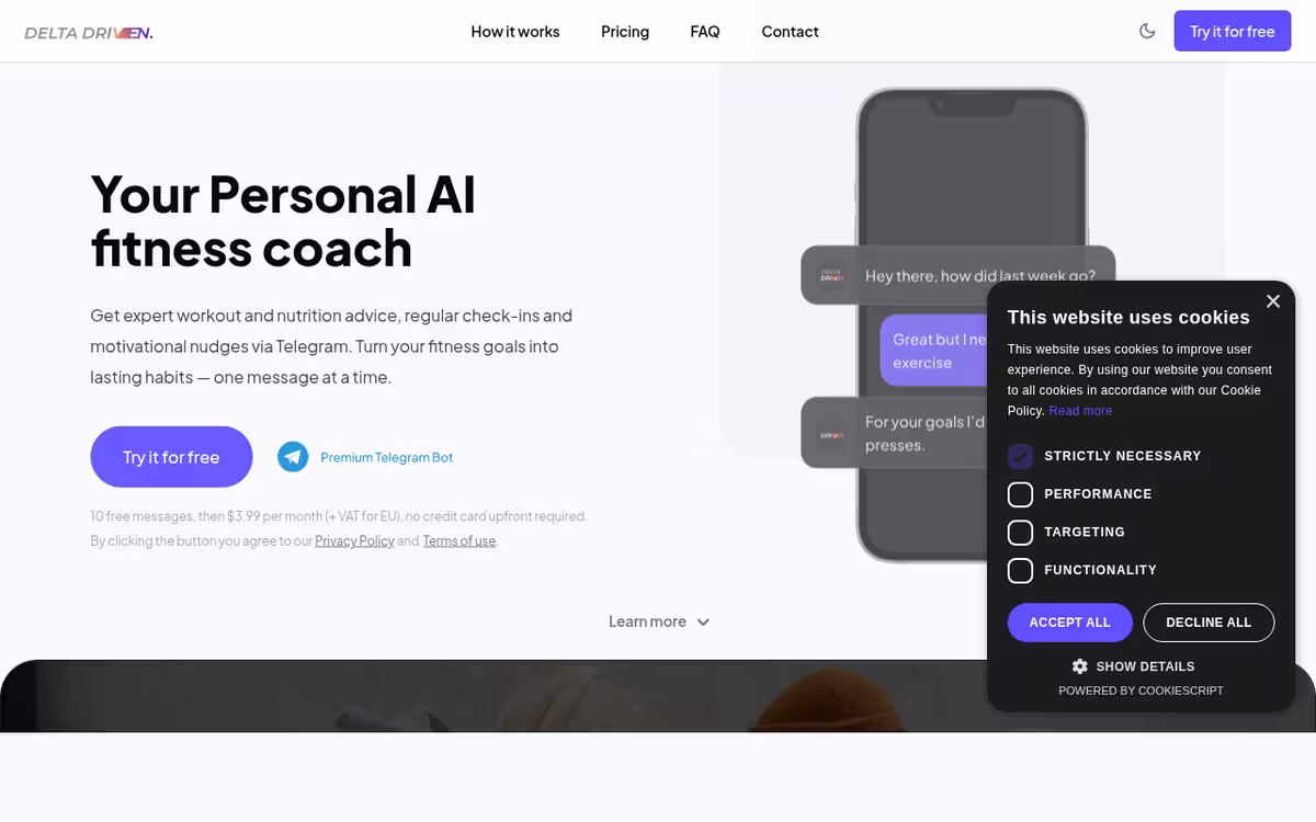 Delta Driven homepage screenshot