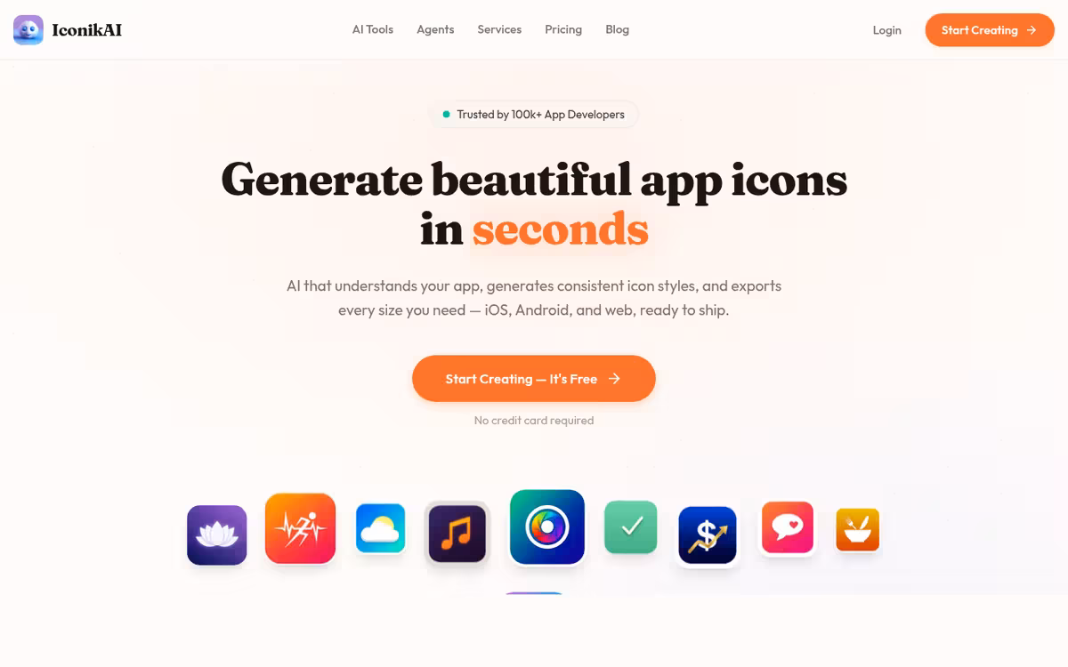 Iconik homepage screenshot
