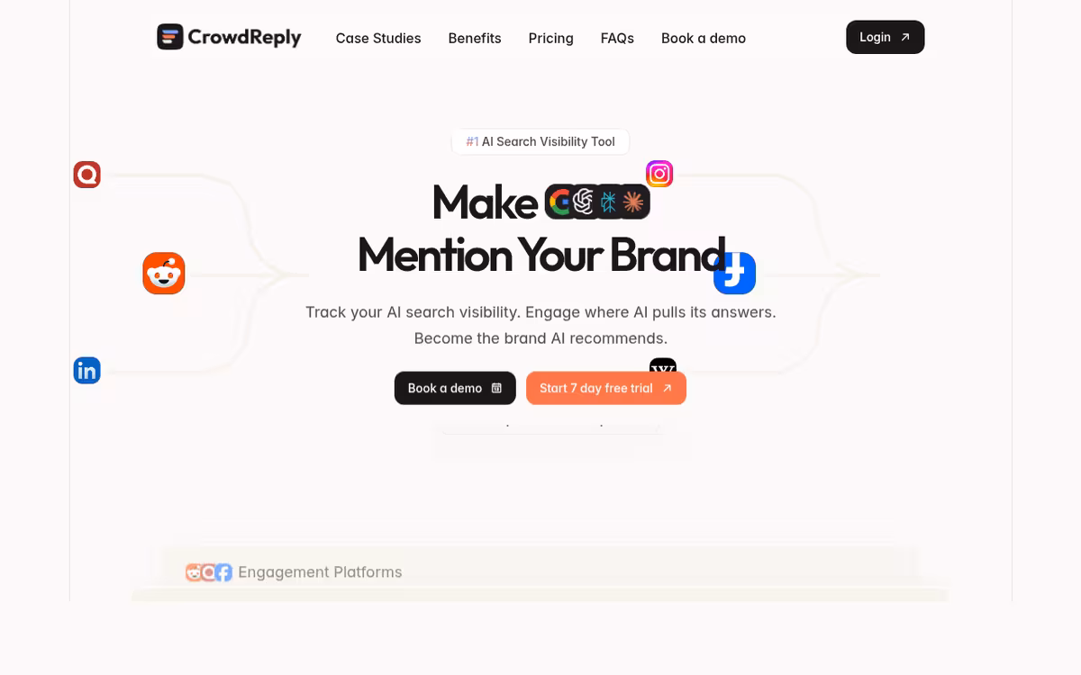 CrowdReply homepage screenshot