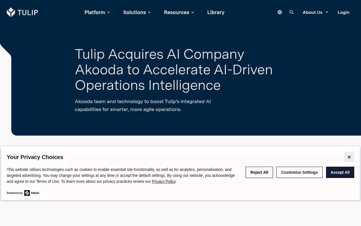 Akooda homepage screenshot