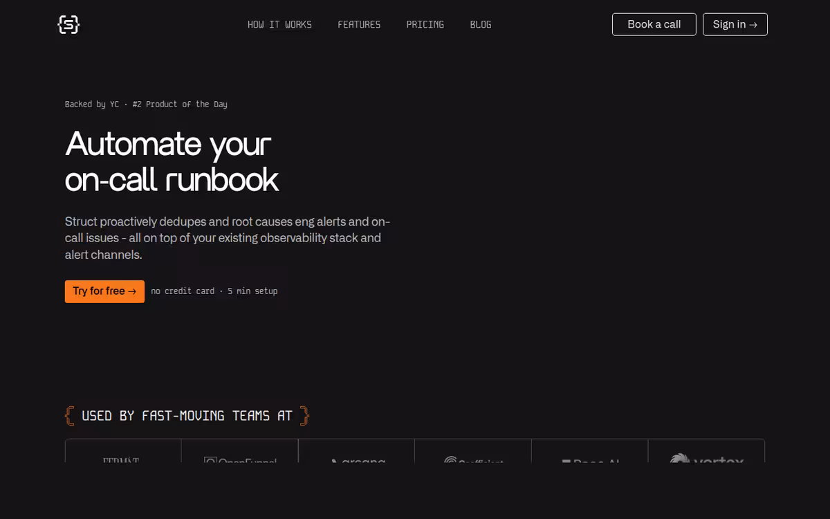 StructAI homepage screenshot