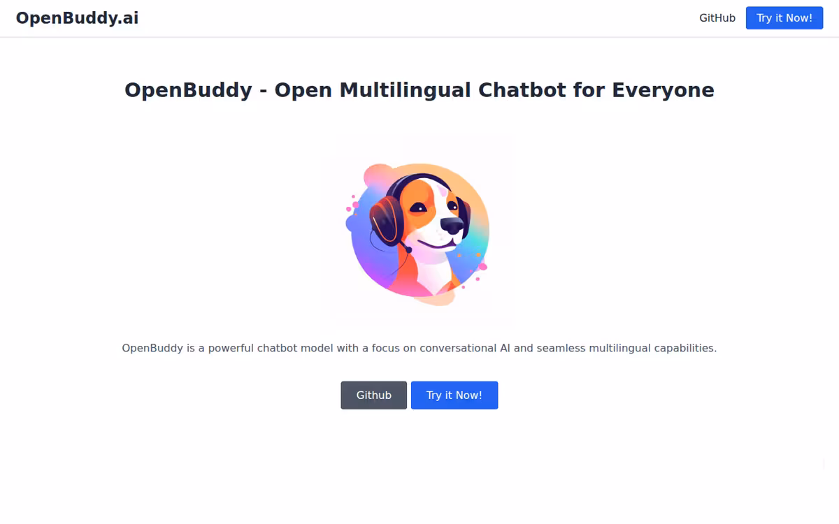 OpenBuddy homepage screenshot