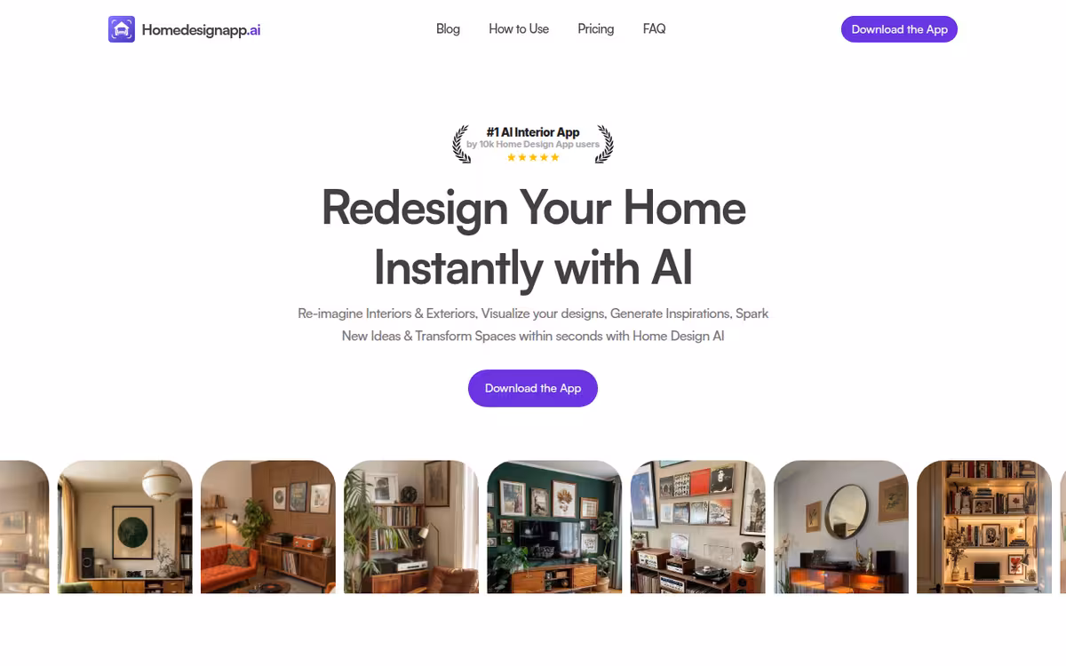Home Design AI homepage screenshot