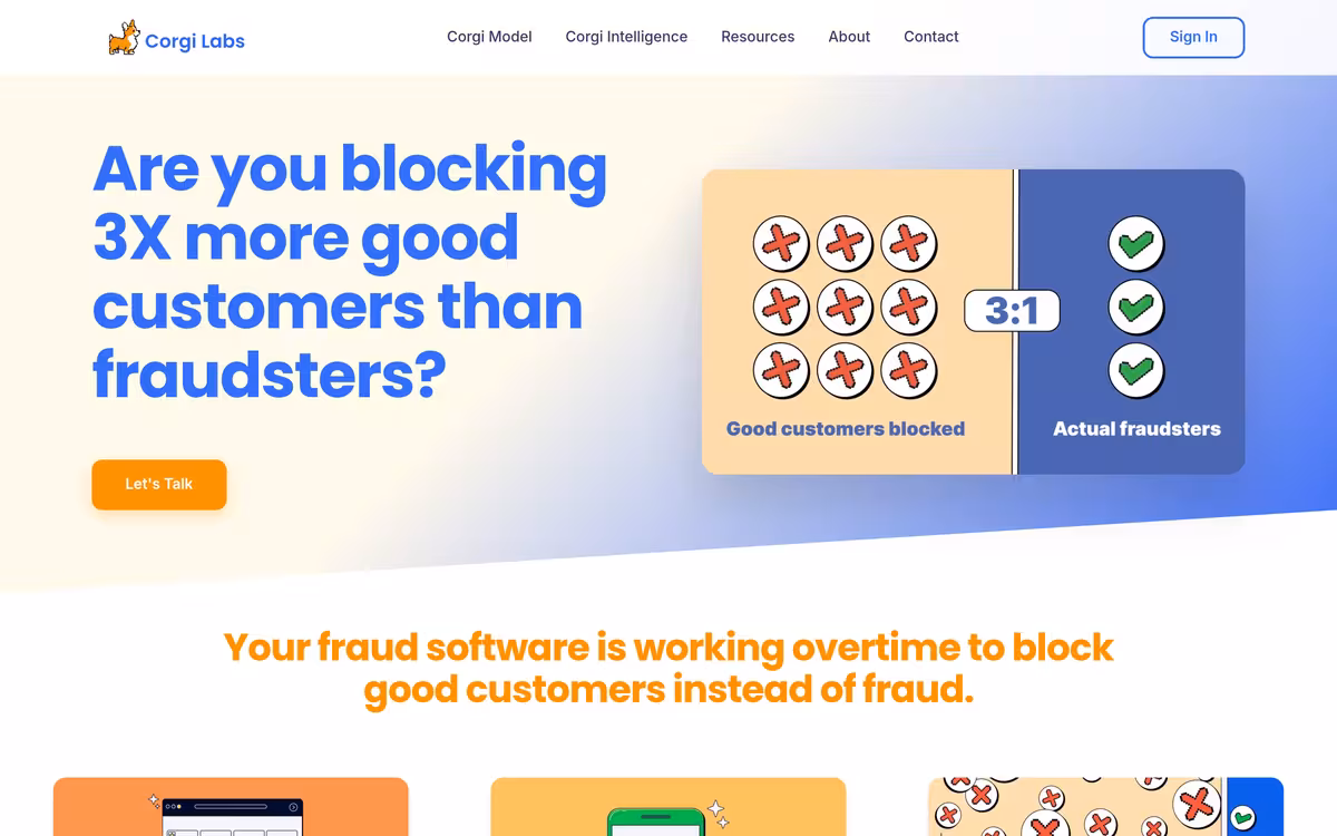 CorgiLabs homepage screenshot