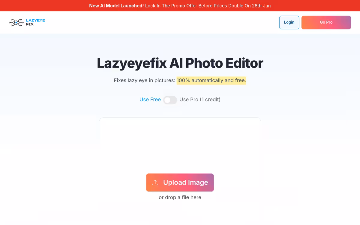 Lazyeyefix homepage screenshot