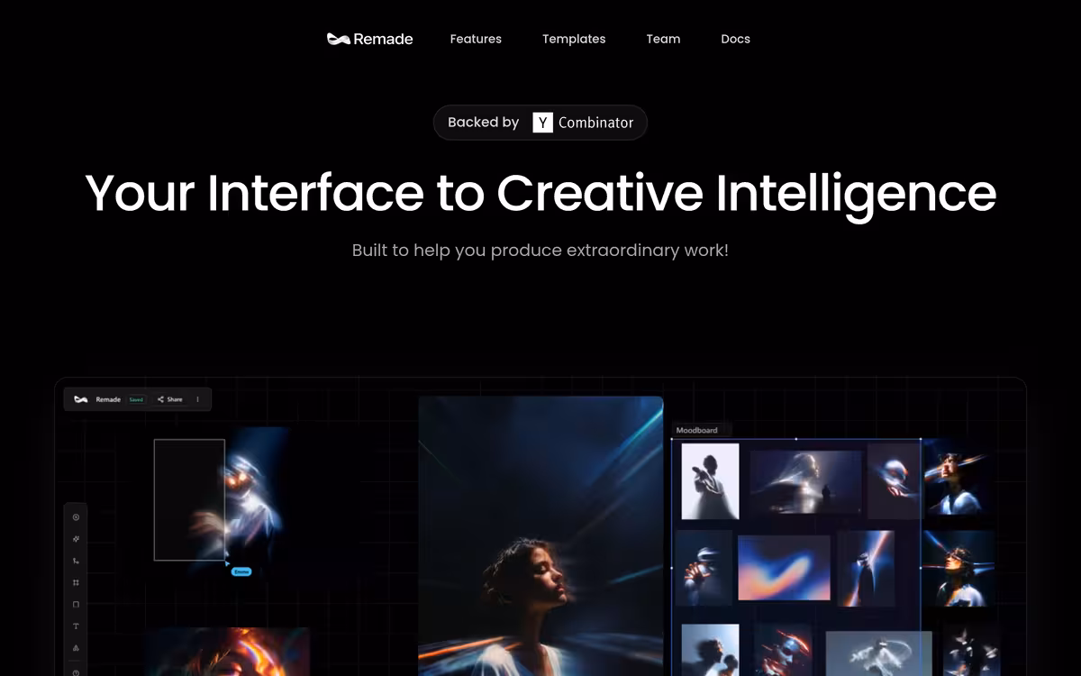 Remade homepage screenshot