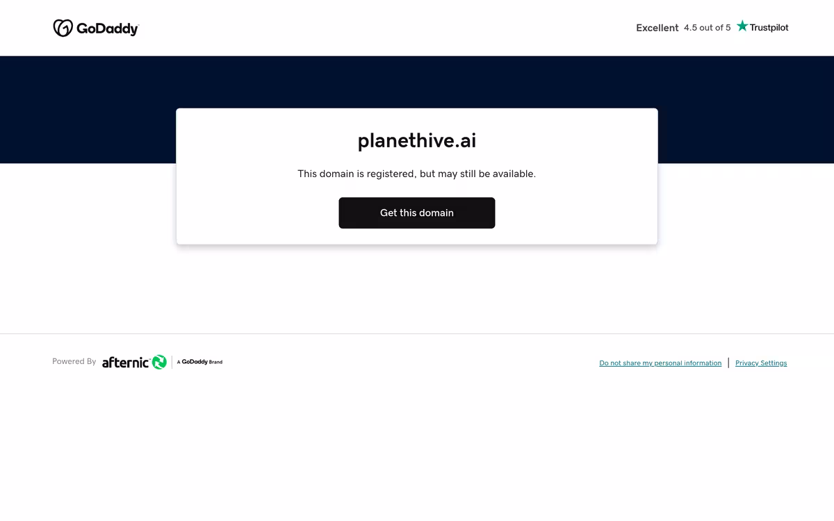 PlanetHive homepage screenshot