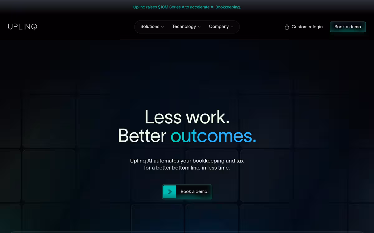 Uplinq homepage screenshot