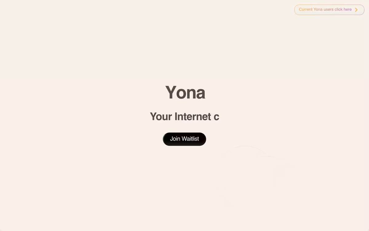 Yona homepage screenshot