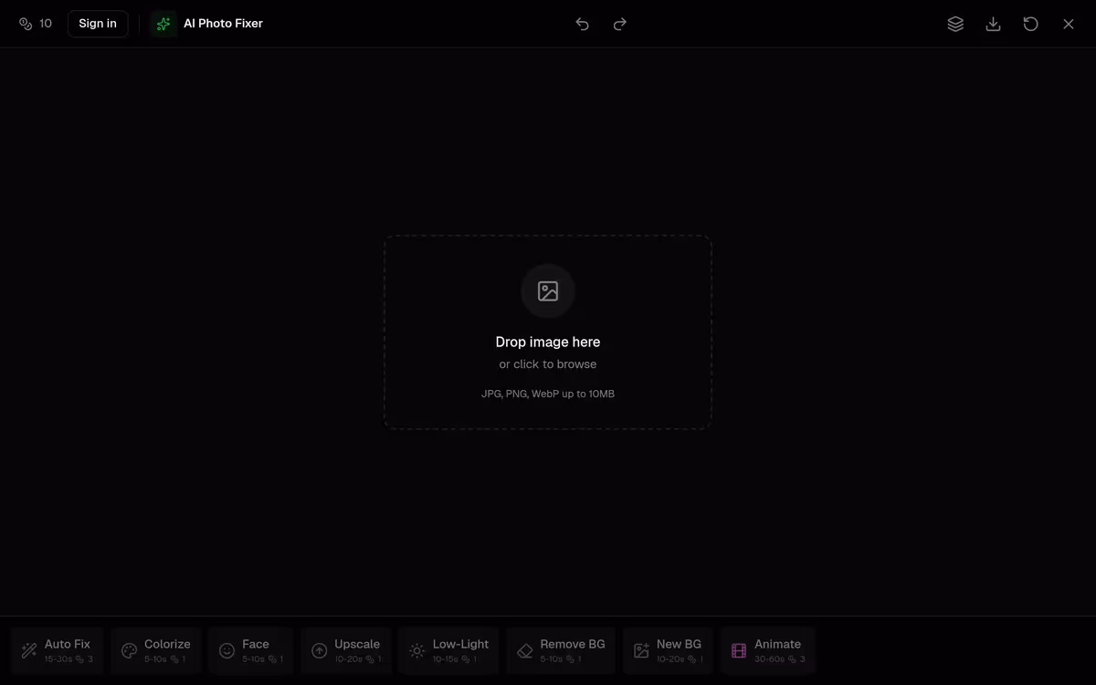 AI Color Art homepage screenshot