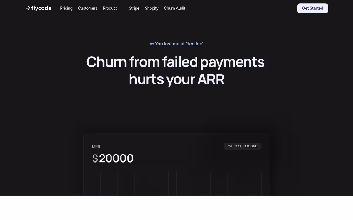 FlyCode homepage screenshot