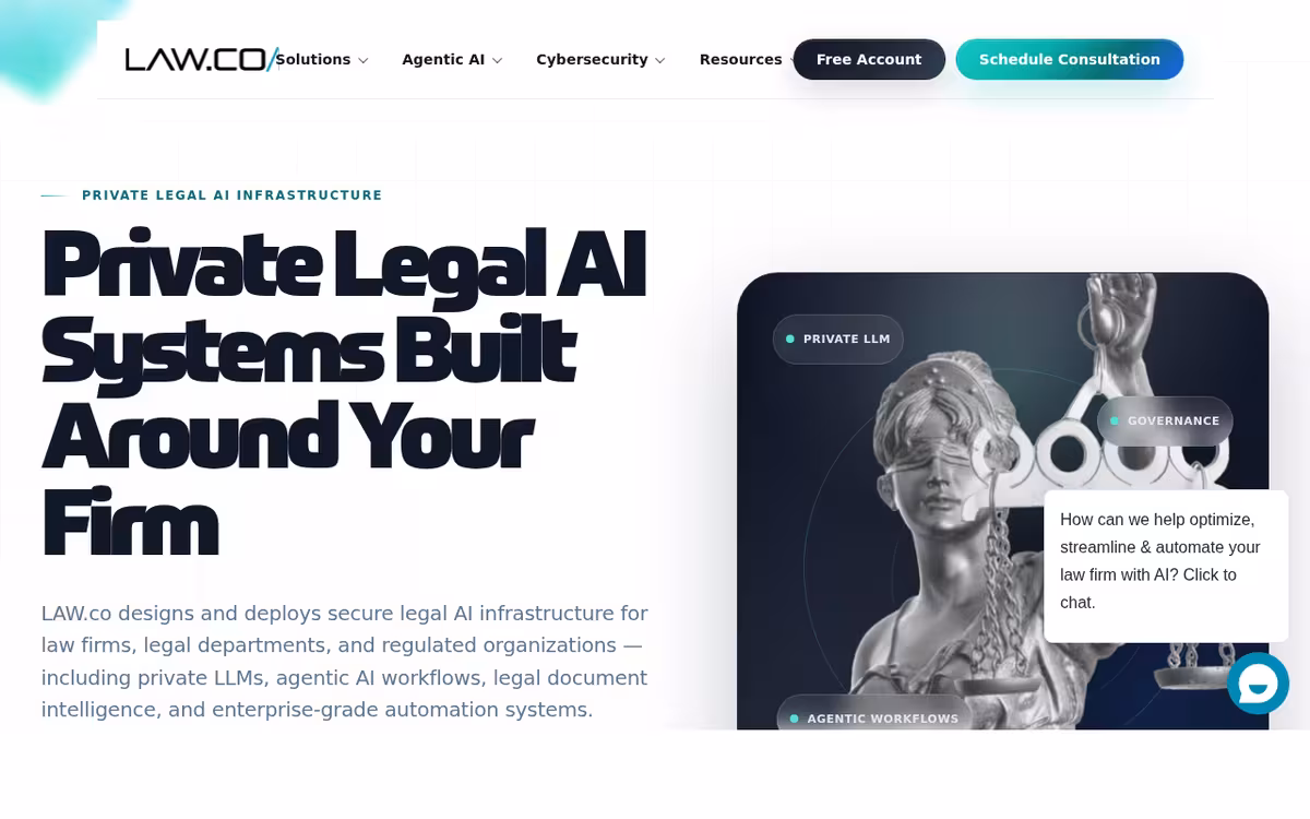 Law AI homepage screenshot