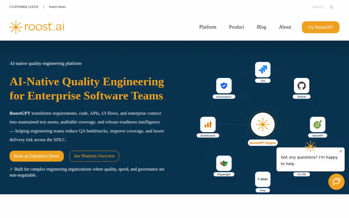Roost AI homepage screenshot