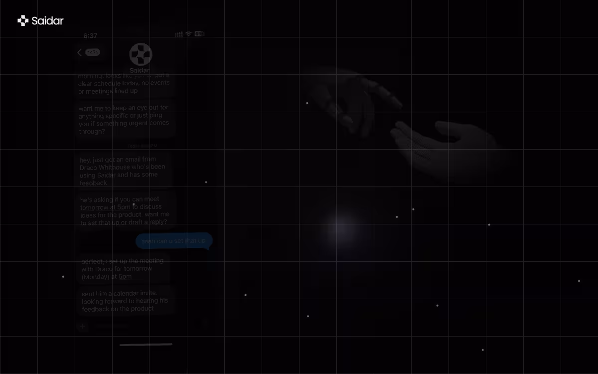 Saidar homepage screenshot