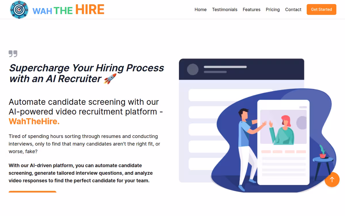 WahTheHire homepage screenshot