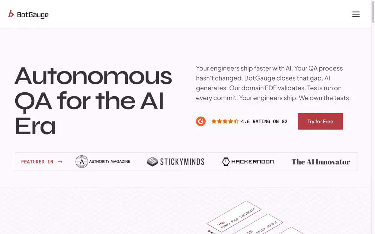 BotGauge homepage screenshot