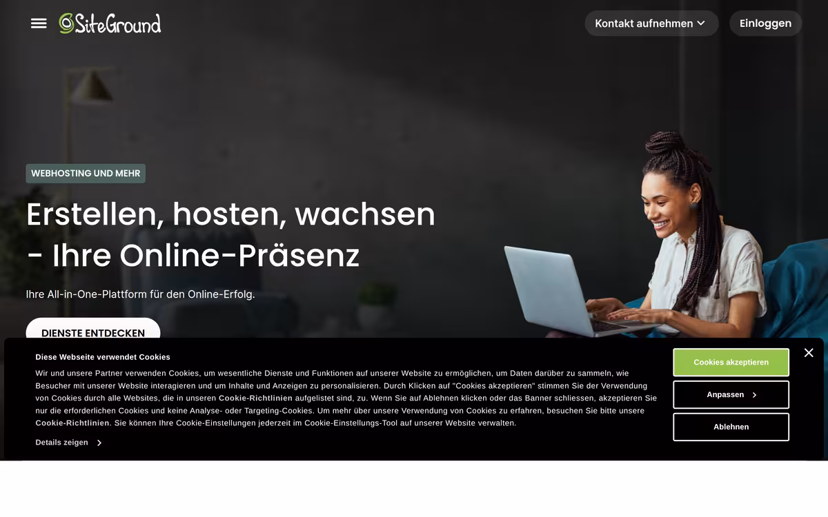 SiteGround homepage screenshot