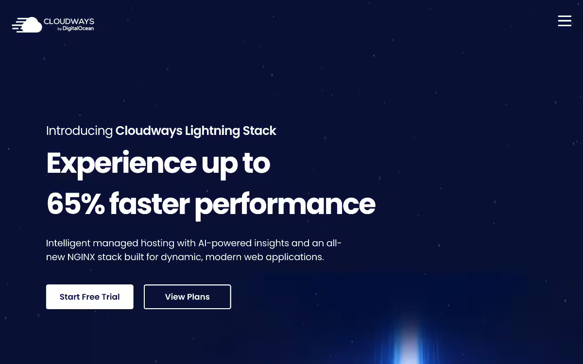 Cloudways homepage screenshot