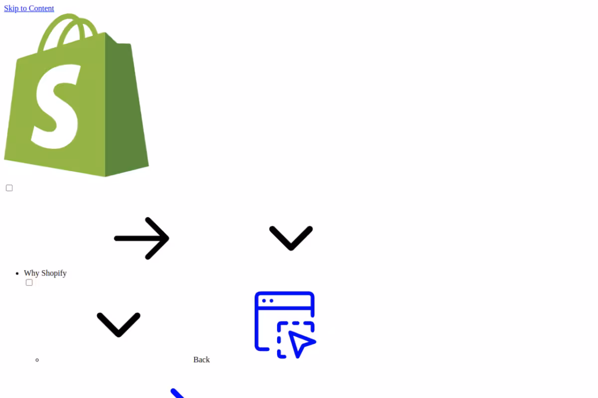 Shopify homepage screenshot