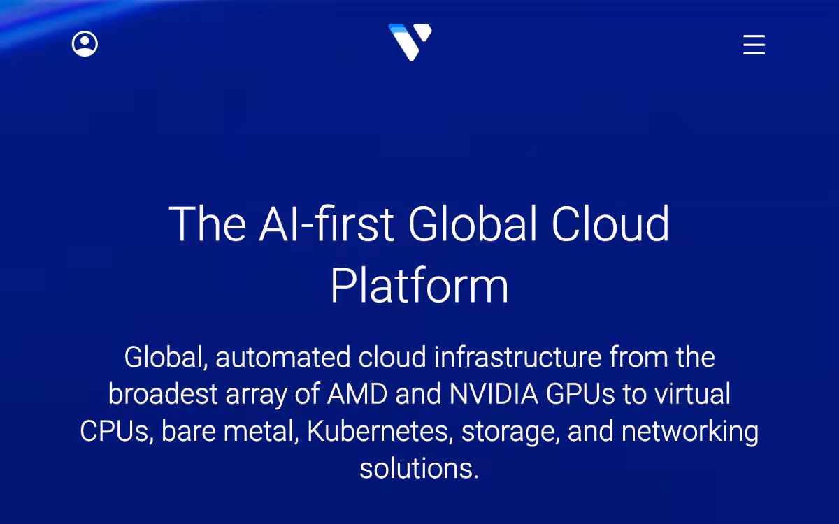 Vultr homepage screenshot