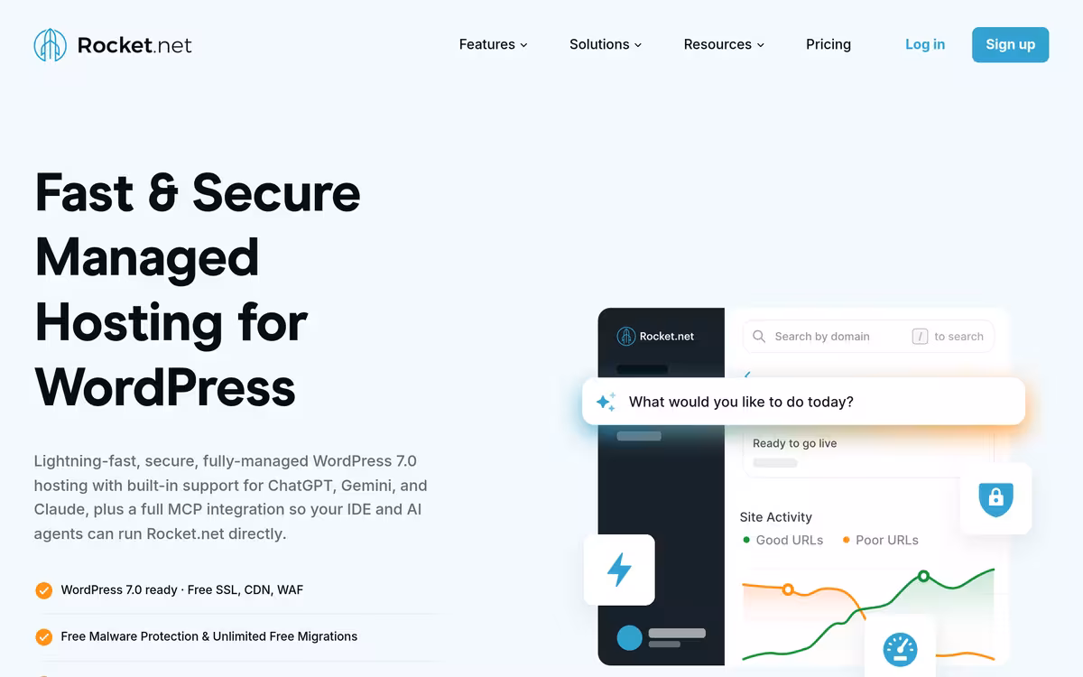Rocket.net homepage screenshot