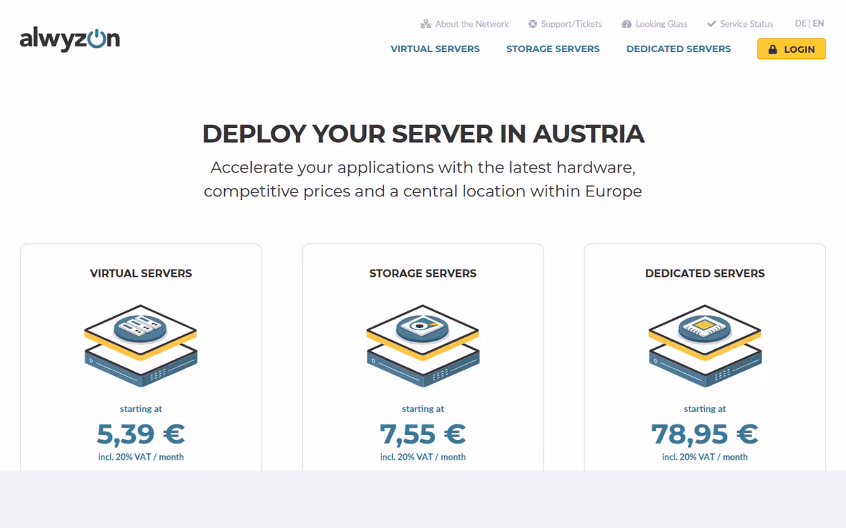 Alwyzon homepage screenshot