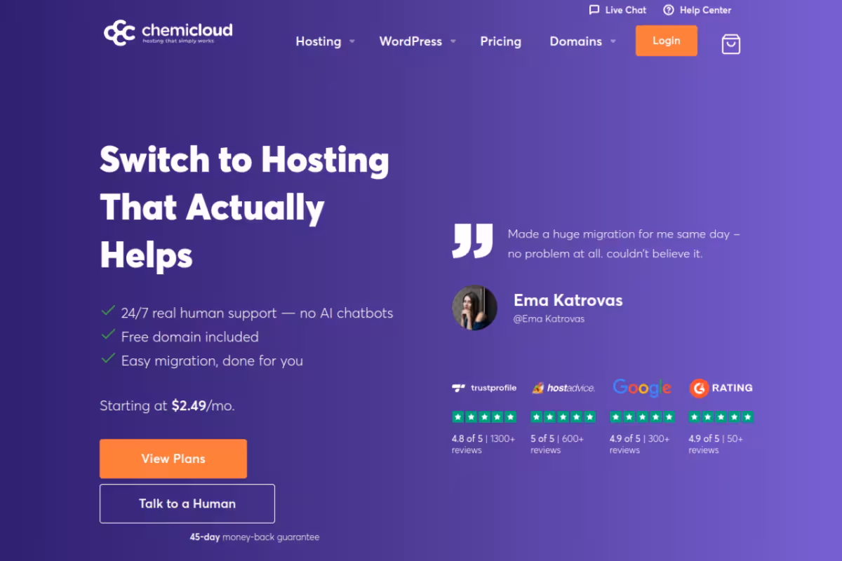 ChemiCloud homepage screenshot