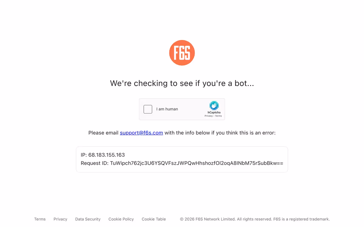 F6S (hosting startups list) homepage screenshot