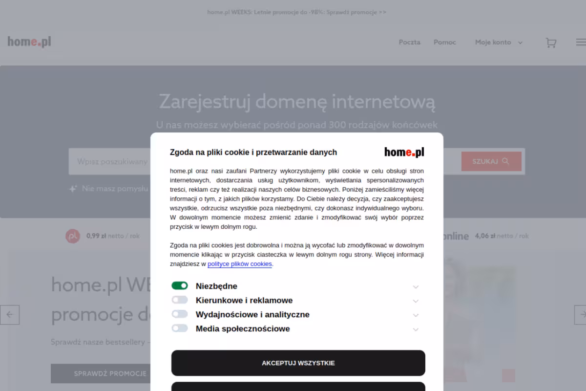 home.pl homepage screenshot
