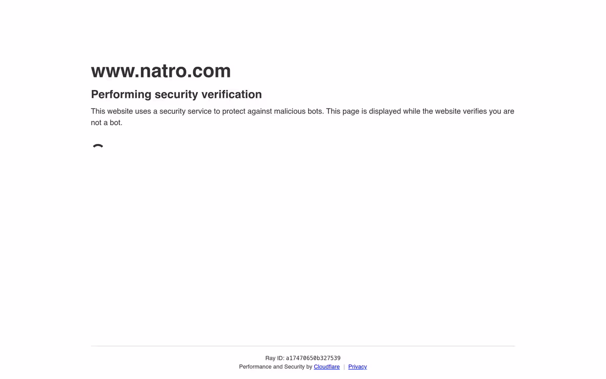 Natro homepage screenshot