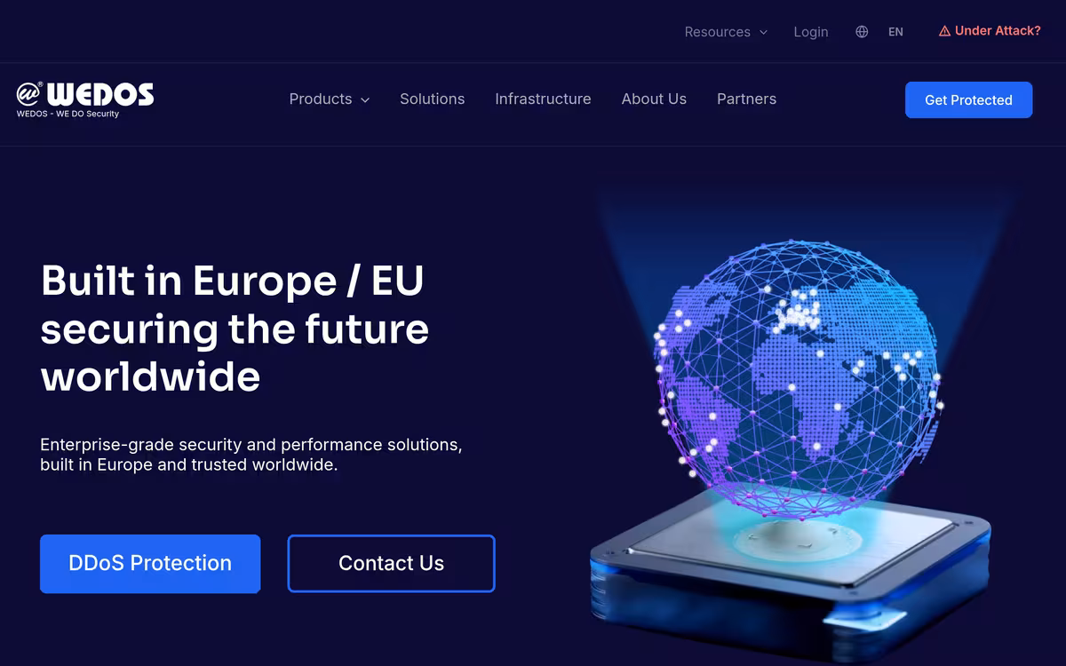 WEDOS homepage screenshot