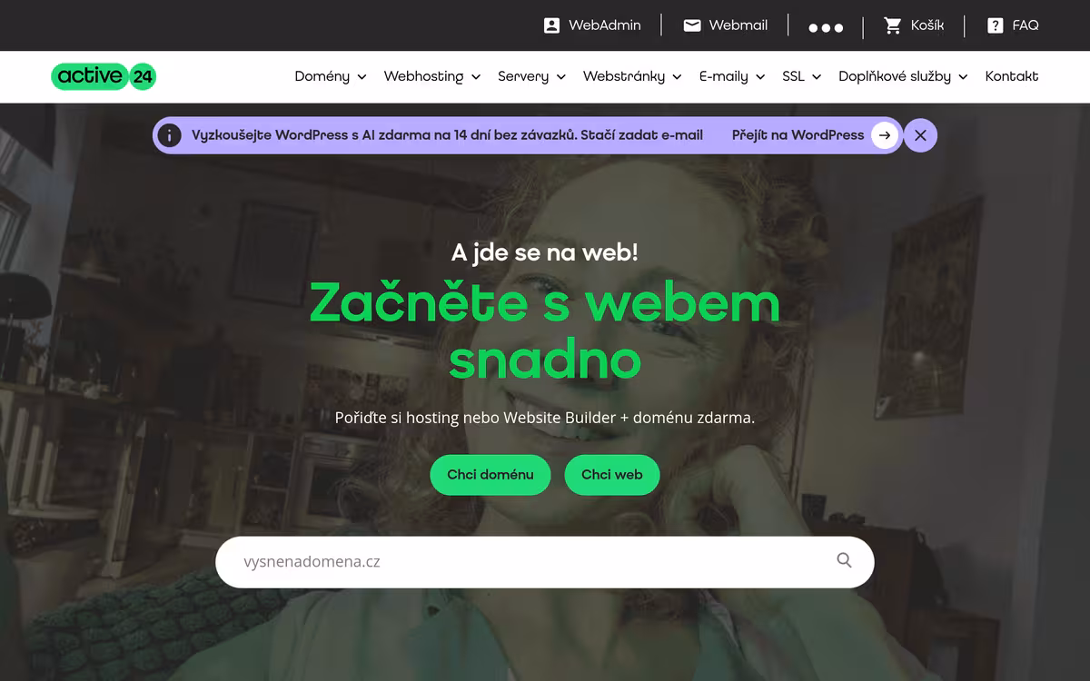 Active24 homepage screenshot