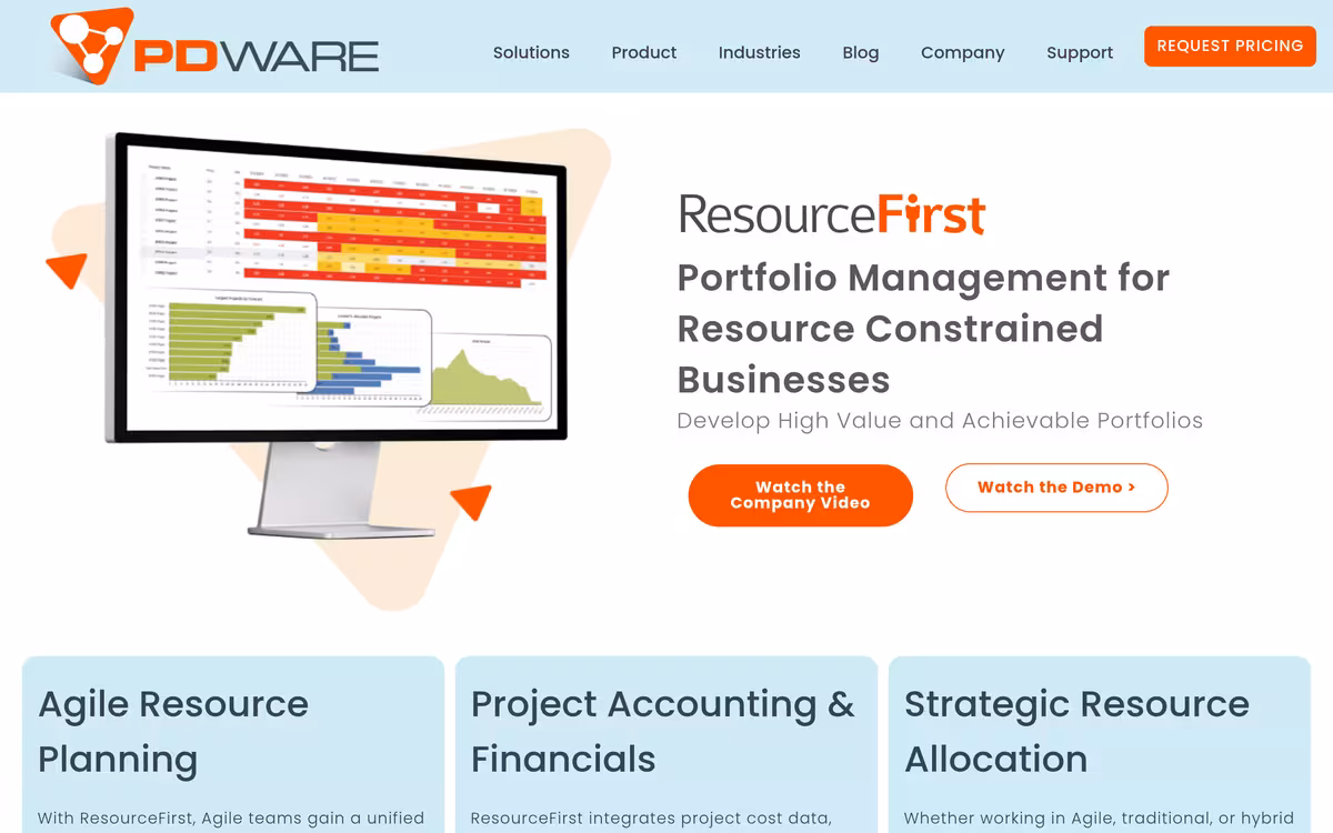 PDWare homepage screenshot