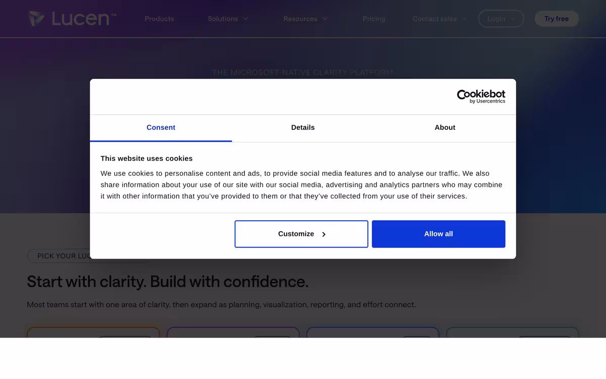 Office Timeline homepage screenshot