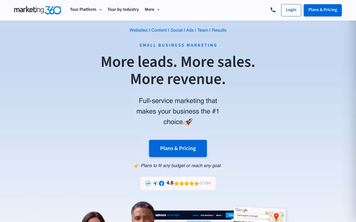 Marketing 360® homepage screenshot