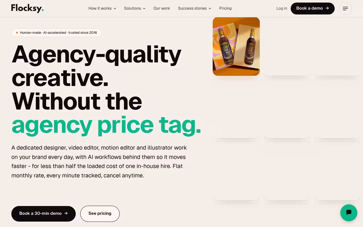 Flocksy homepage screenshot